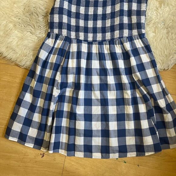 Old Navy Fit & Flare Flutter-Sleeve Gingham Mini Dress for Women L - Picture 6 of 10